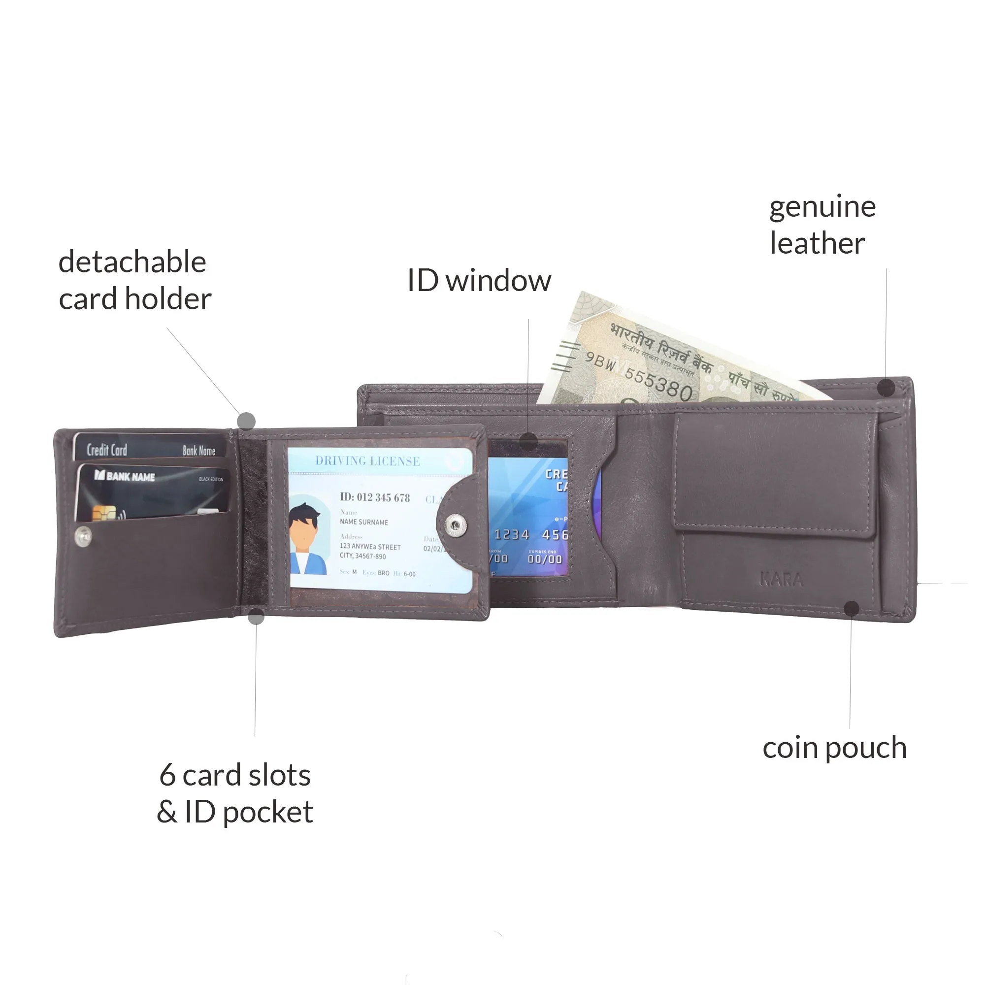 10012 Wine Bifold Wallet