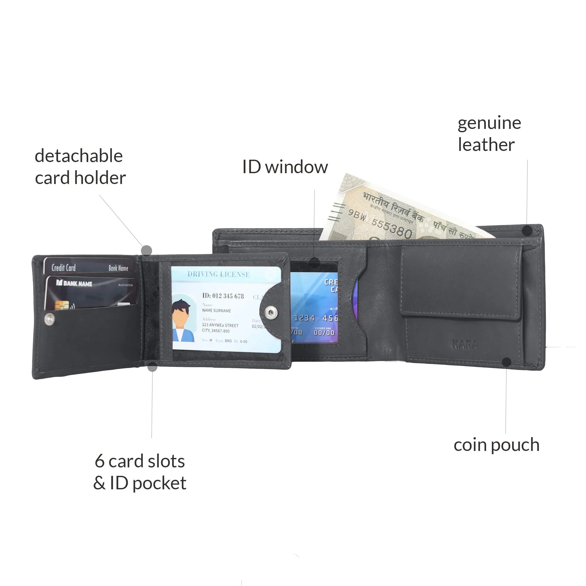 10012 Wine Bifold Wallet