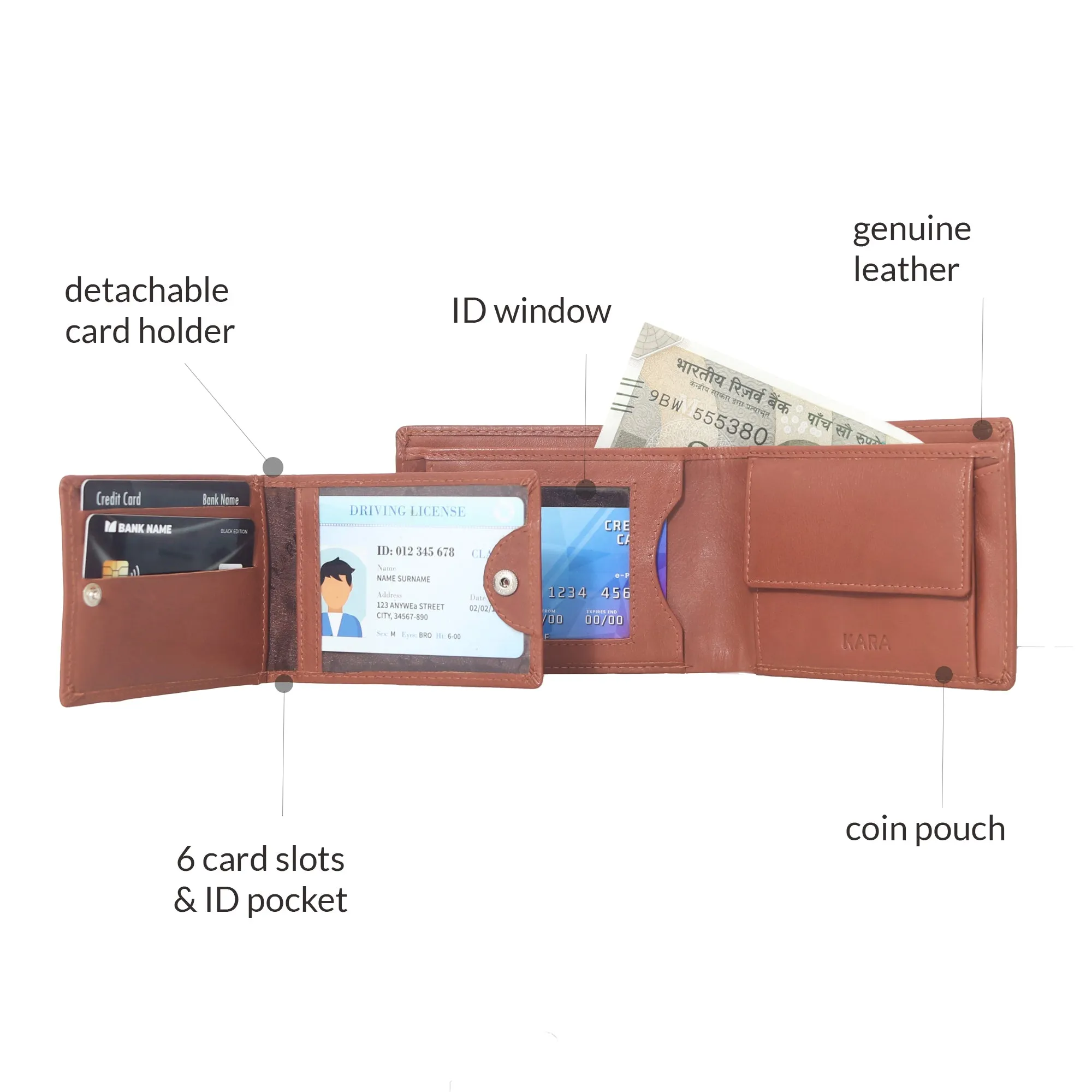 10012 Wine Bifold Wallet