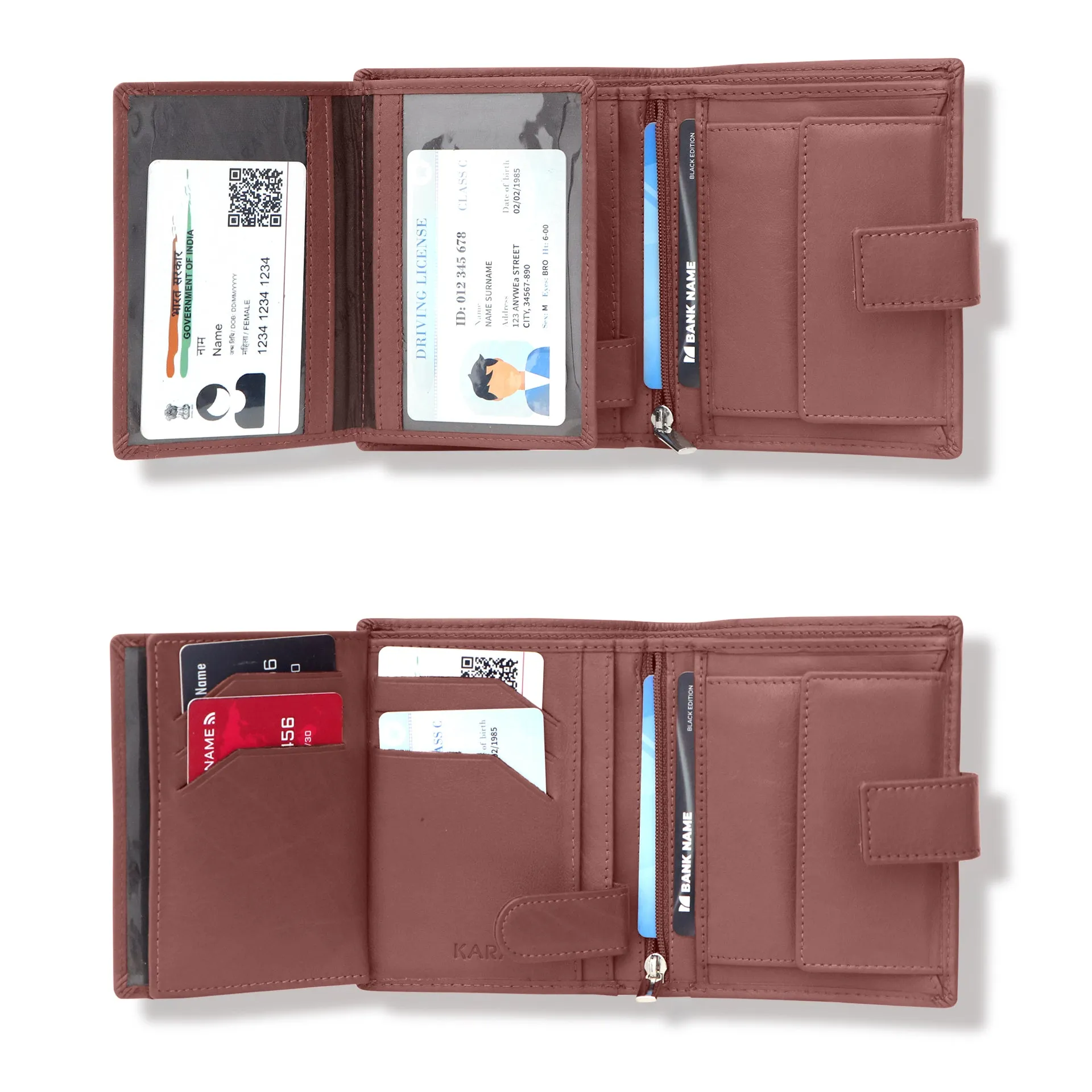 10029 Wine Leather Wallet