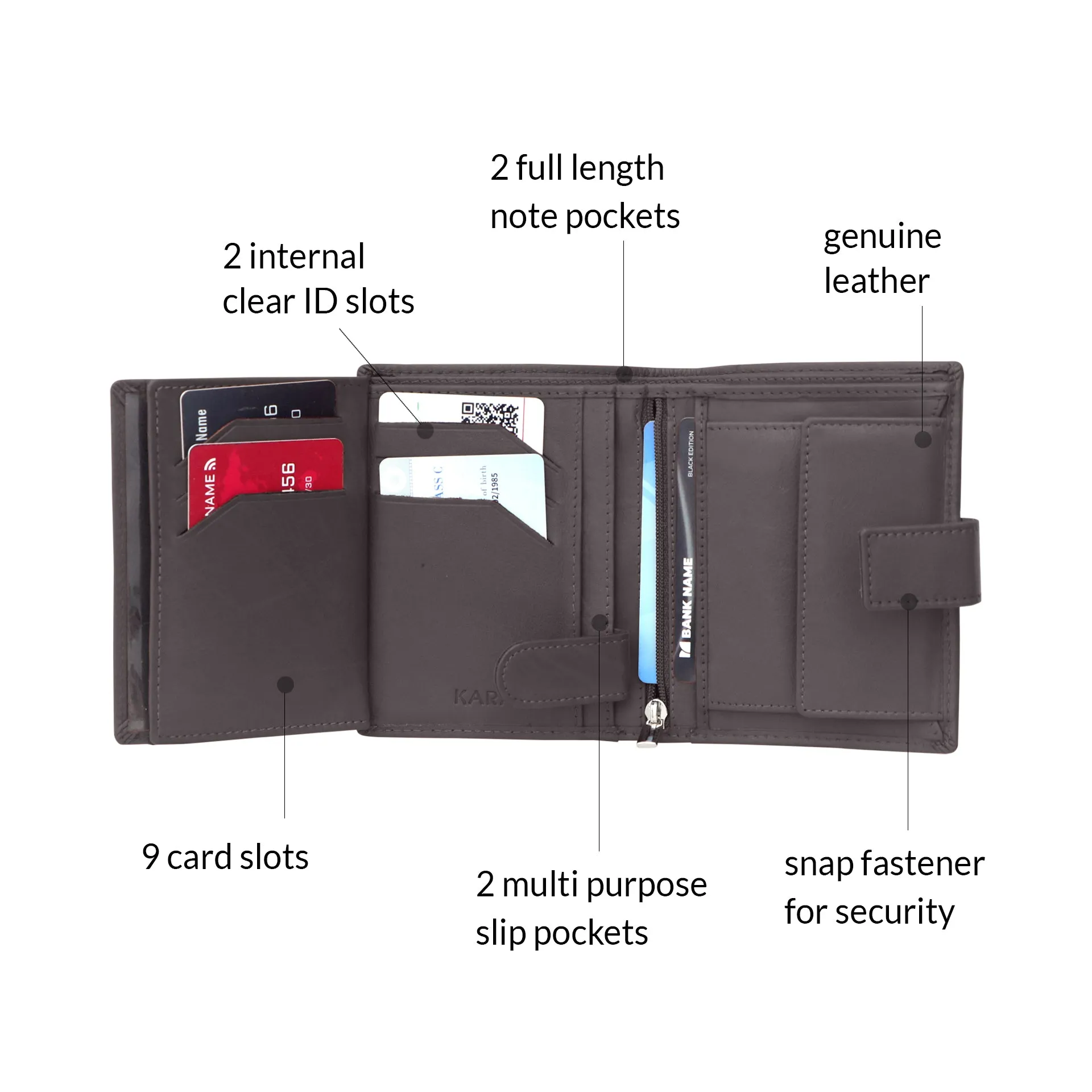 10029 Wine Leather Wallet