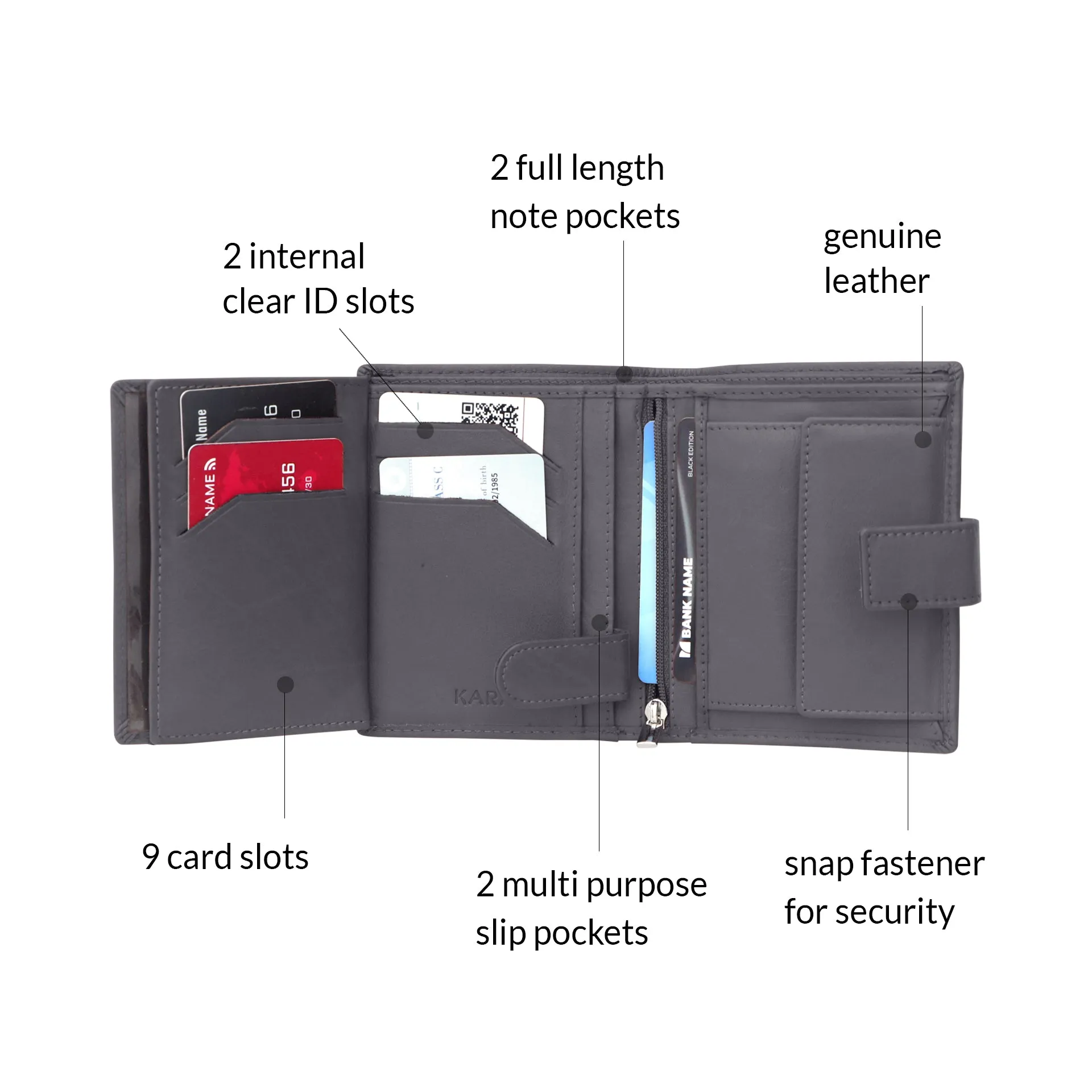 10029 Wine Leather Wallet
