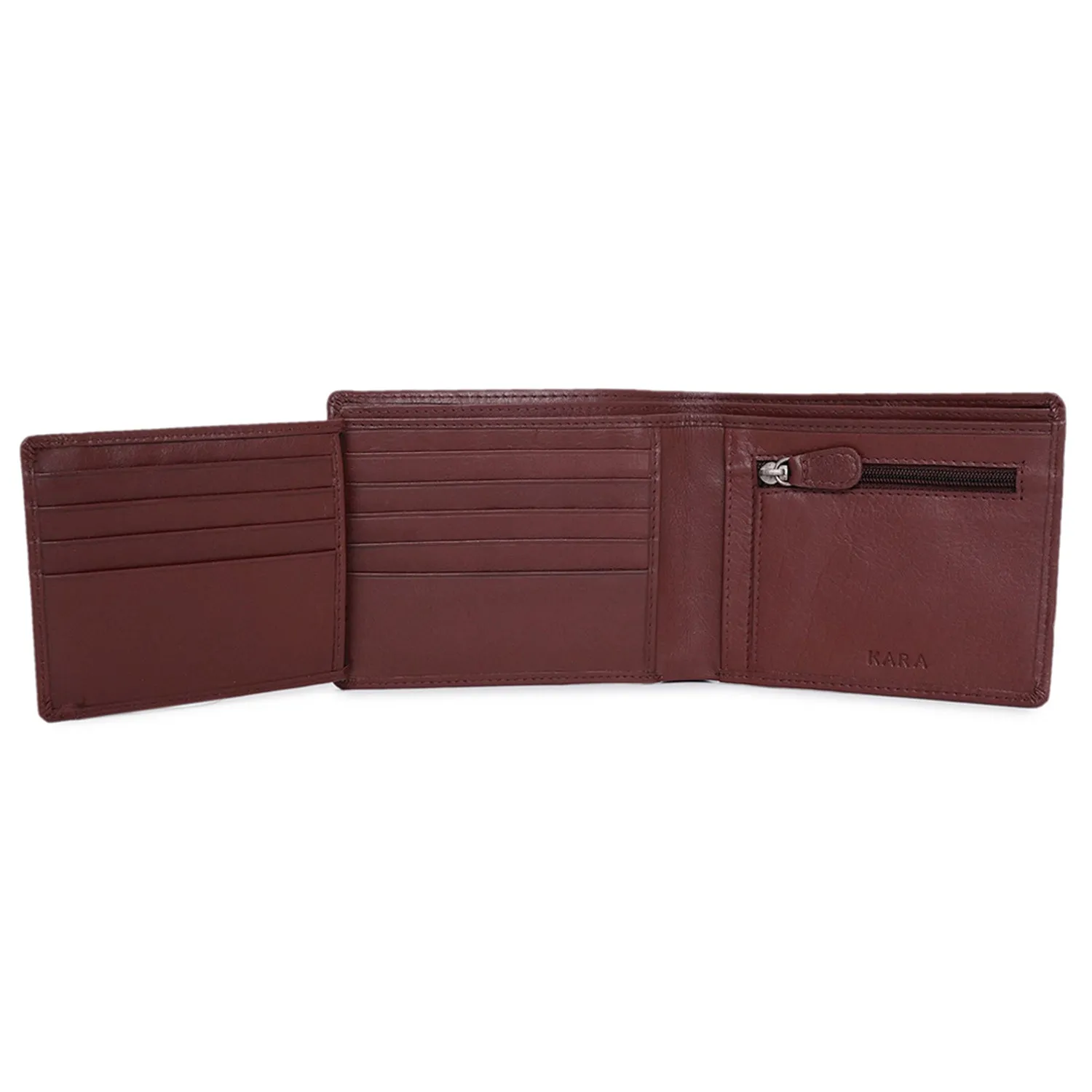 10093 Navy Leather Bifold Wallet
