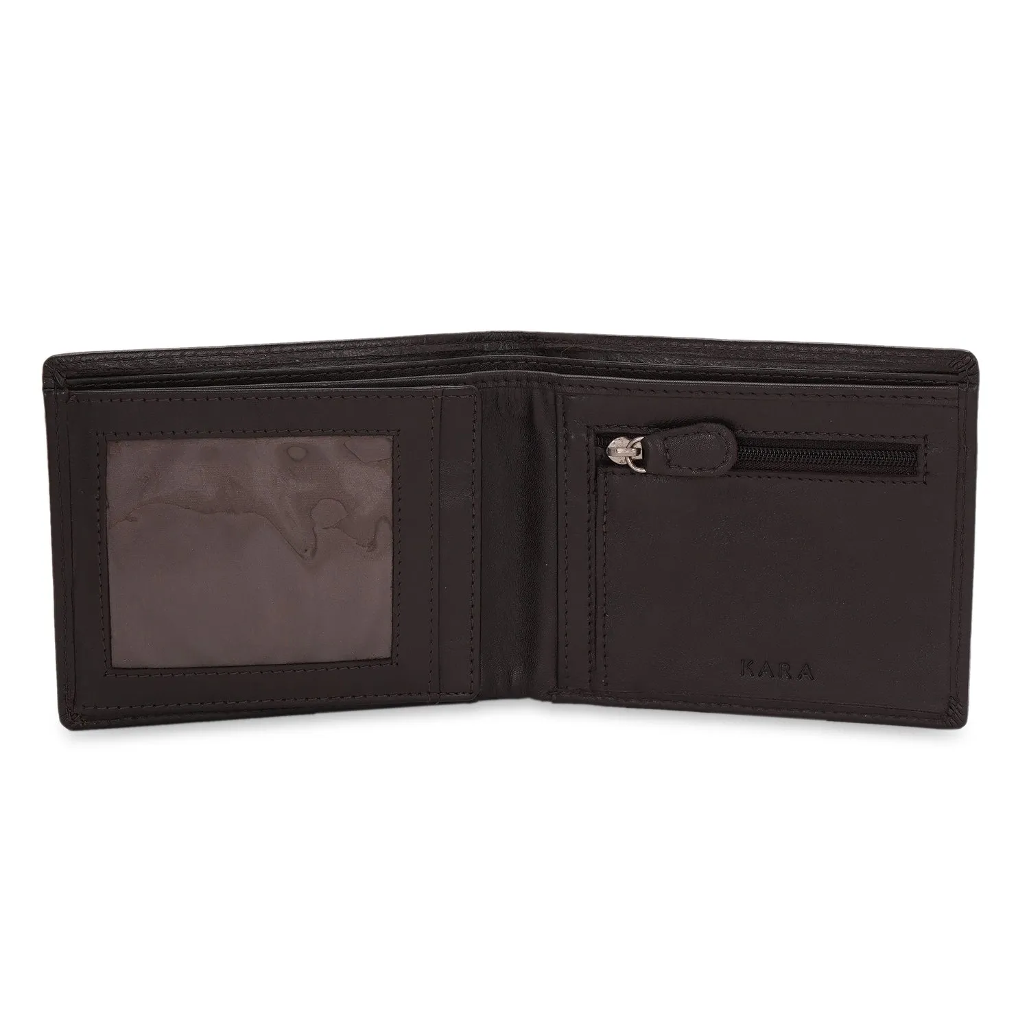 10093 Navy Leather Bifold Wallet