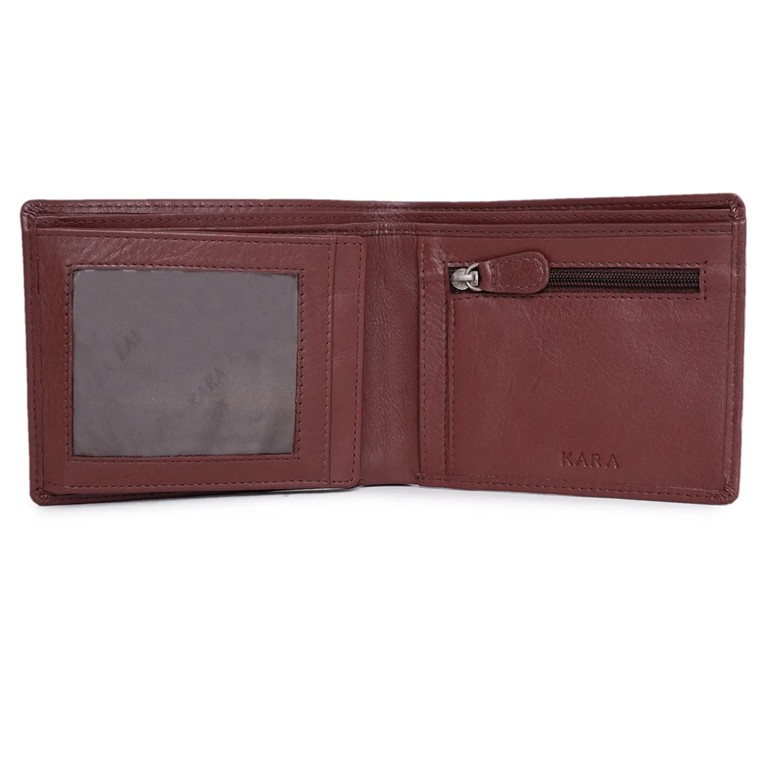 10093 Navy Leather Bifold Wallet