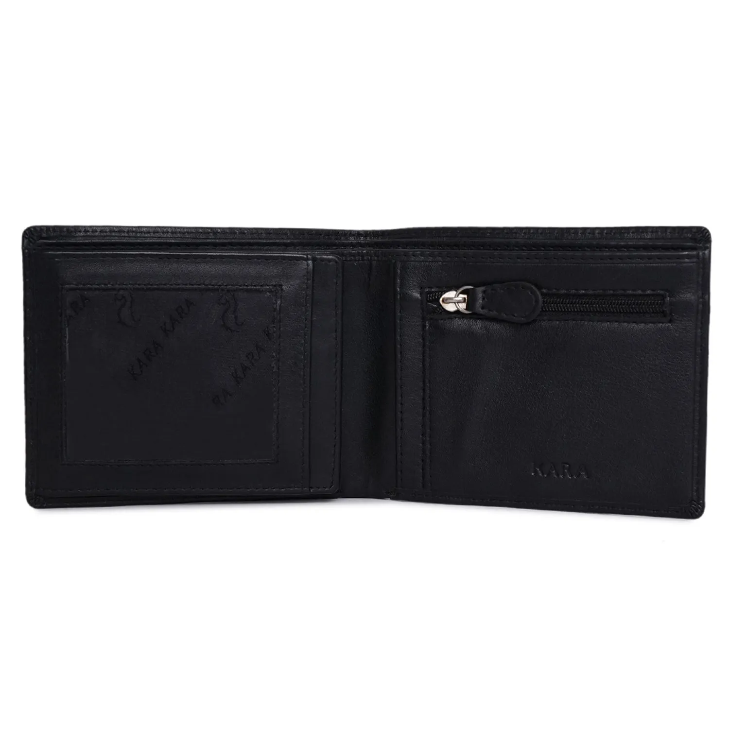 10093 Navy Leather Bifold Wallet