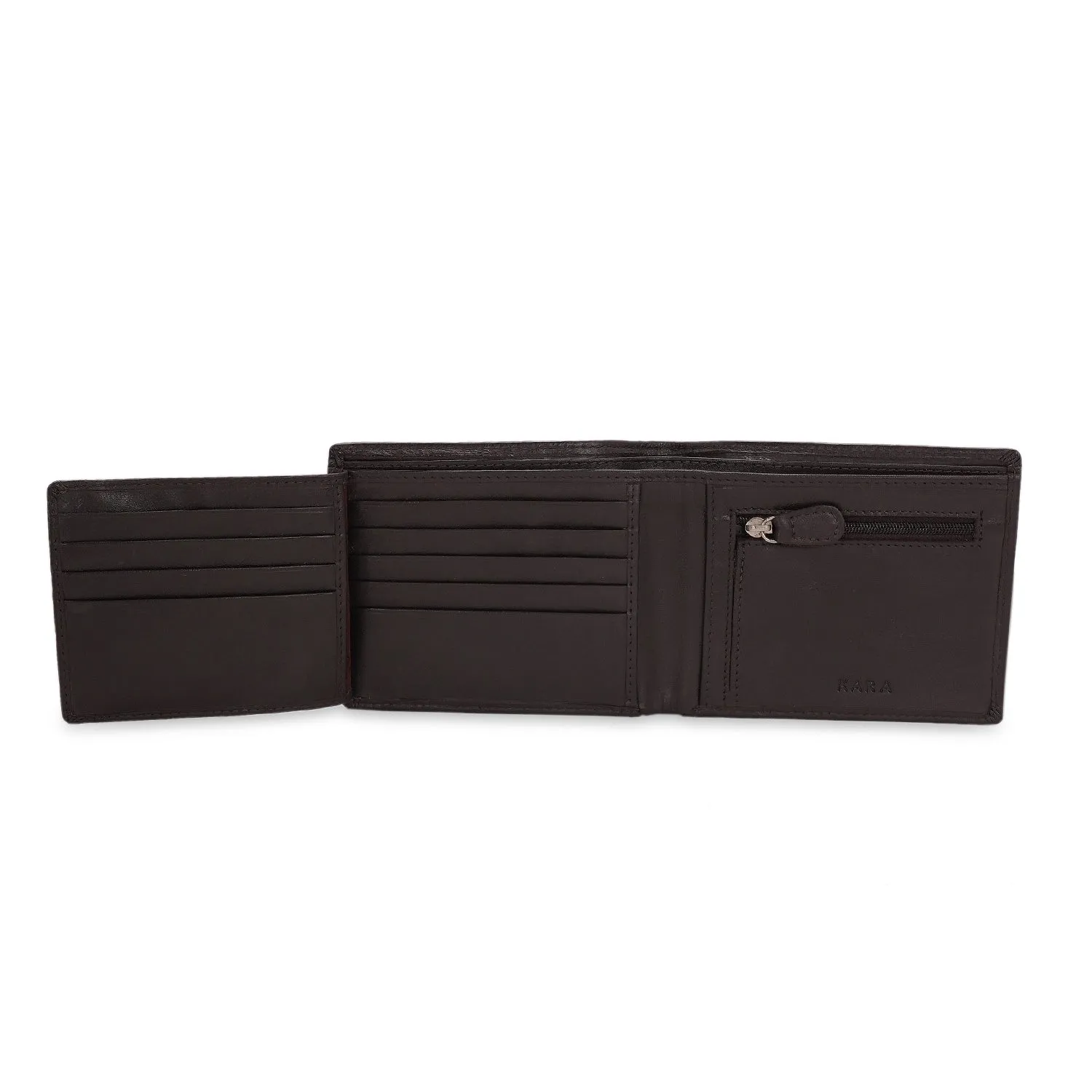 10093 Navy Leather Bifold Wallet