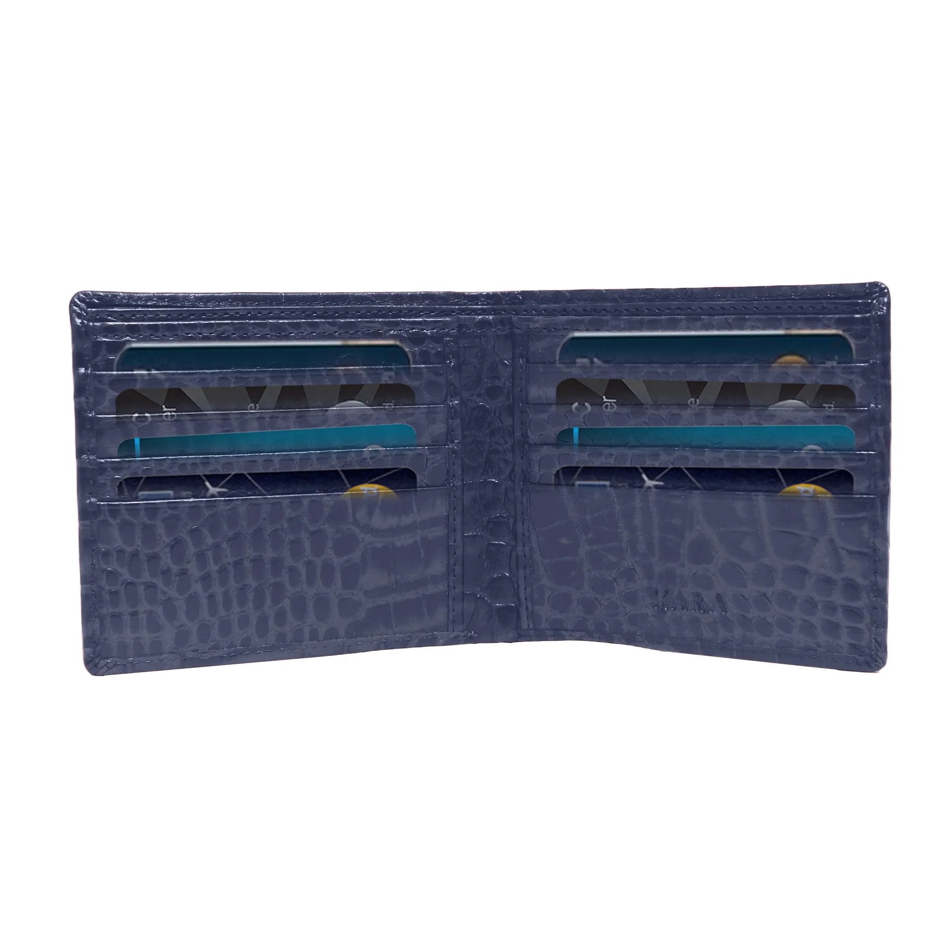 10148 Croco Brown Leather Bifold Wallet for Men