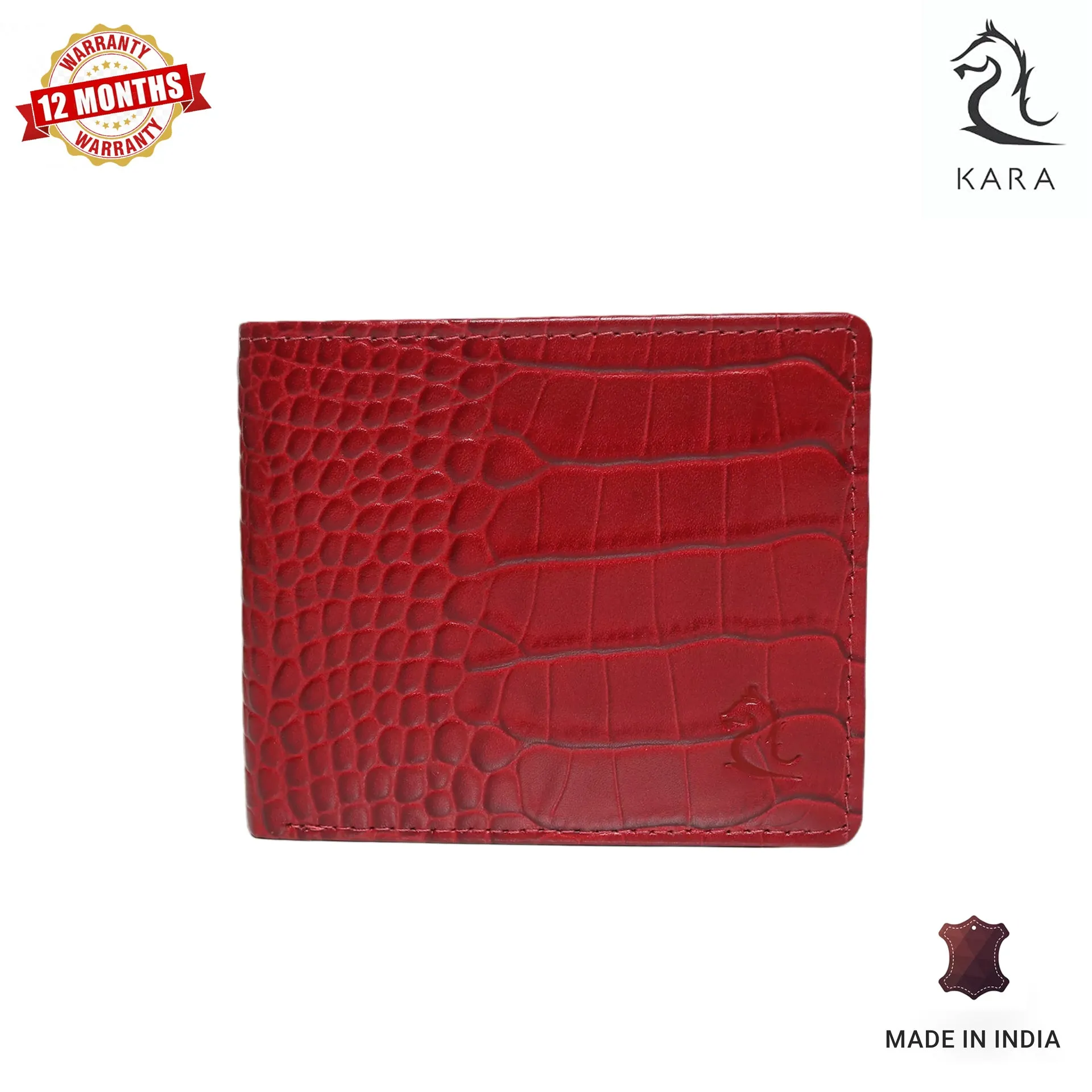 10148 Croco Brown Leather Bifold Wallet for Men