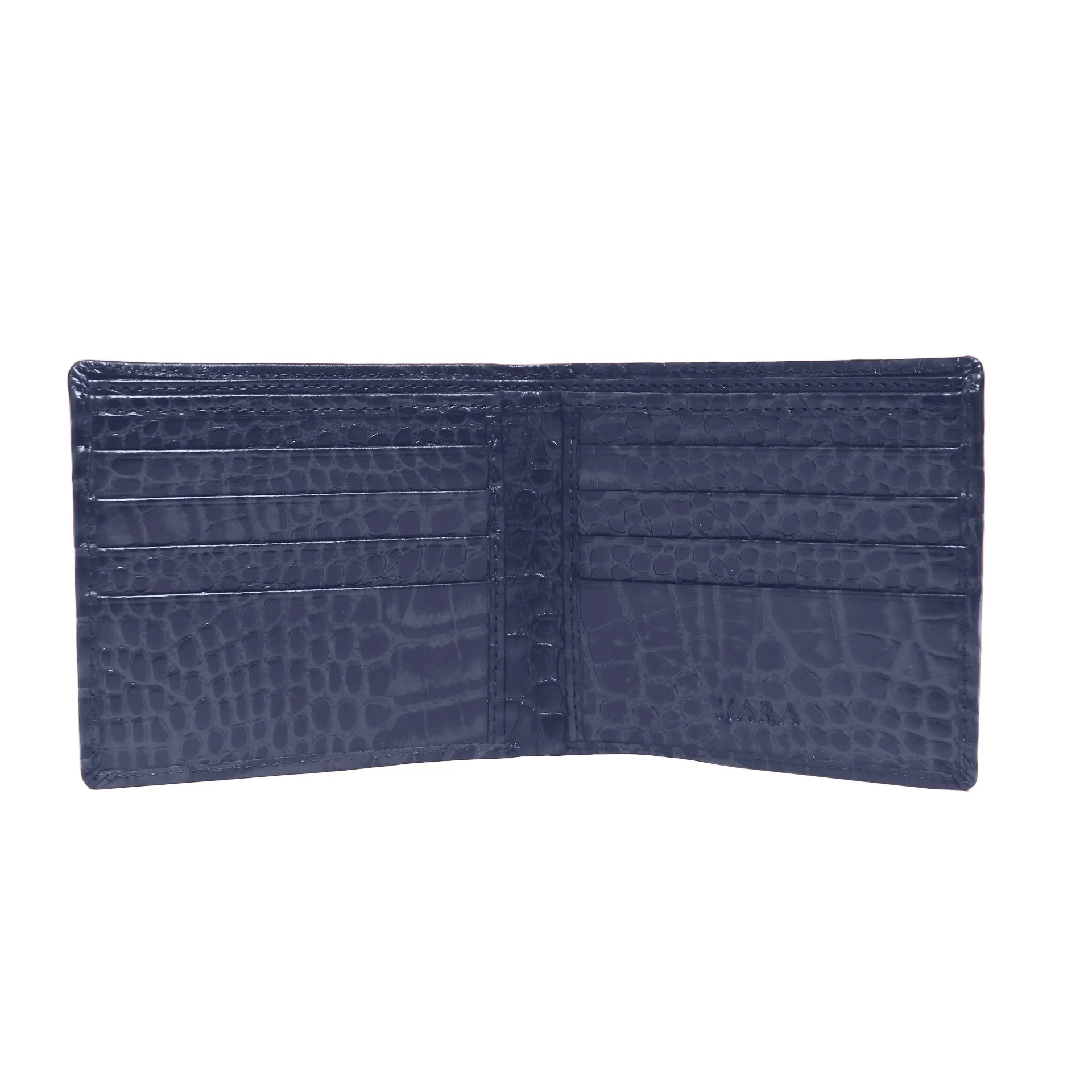 10148 Croco Brown Leather Bifold Wallet for Men
