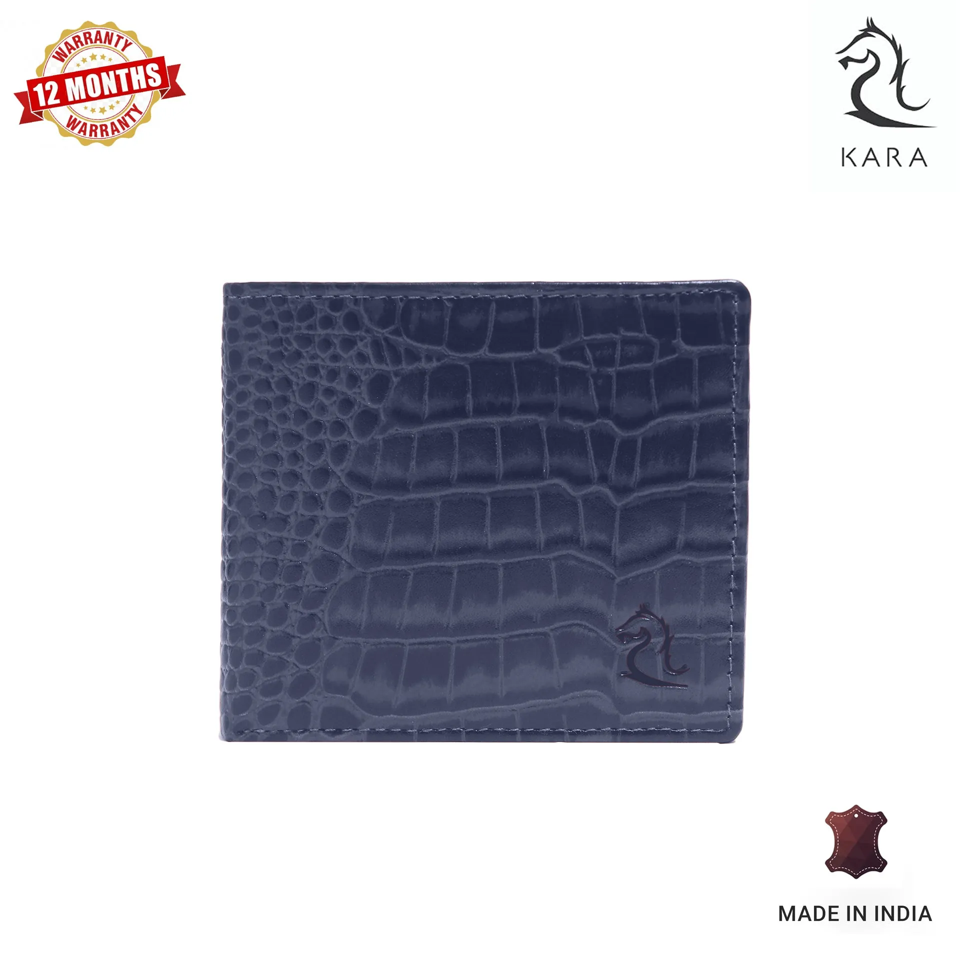 10148 Croco Brown Leather Bifold Wallet for Men