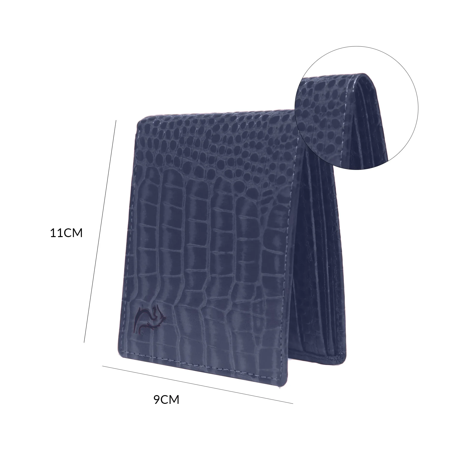 10148 Croco Brown Leather Bifold Wallet for Men
