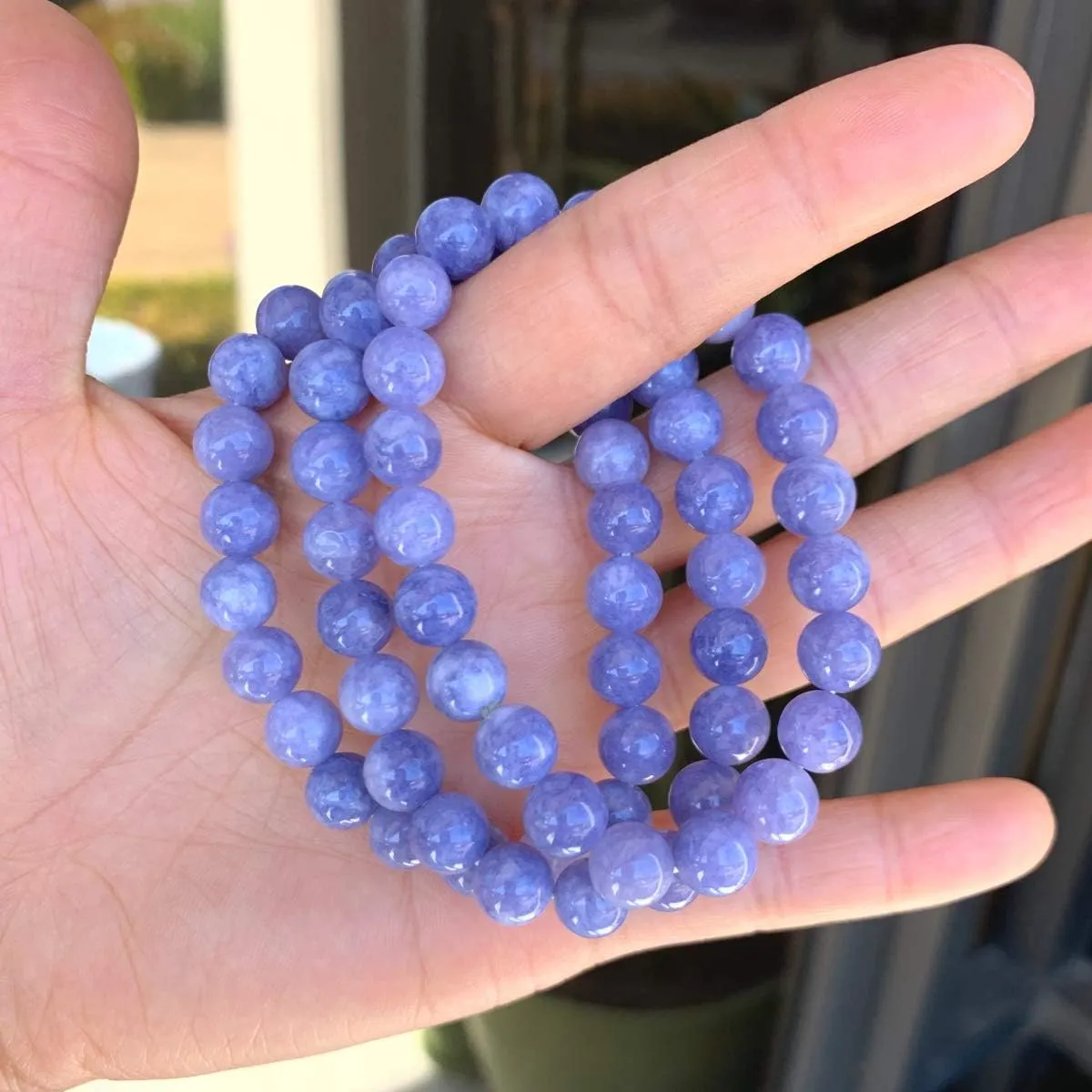 Adabele 1pc Natural Stretch Gemstone Bracelet 8mm (0.31") Bead 7 Inch to 8.5 inch Healing Crystal Energy Quartz Chakra Jewelry Women Men Birthday Gift