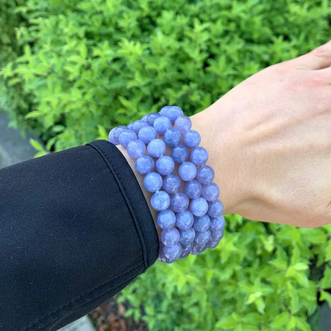 Adabele 1pc Natural Stretch Gemstone Bracelet 8mm (0.31") Bead 7 Inch to 8.5 inch Healing Crystal Energy Quartz Chakra Jewelry Women Men Birthday Gift
