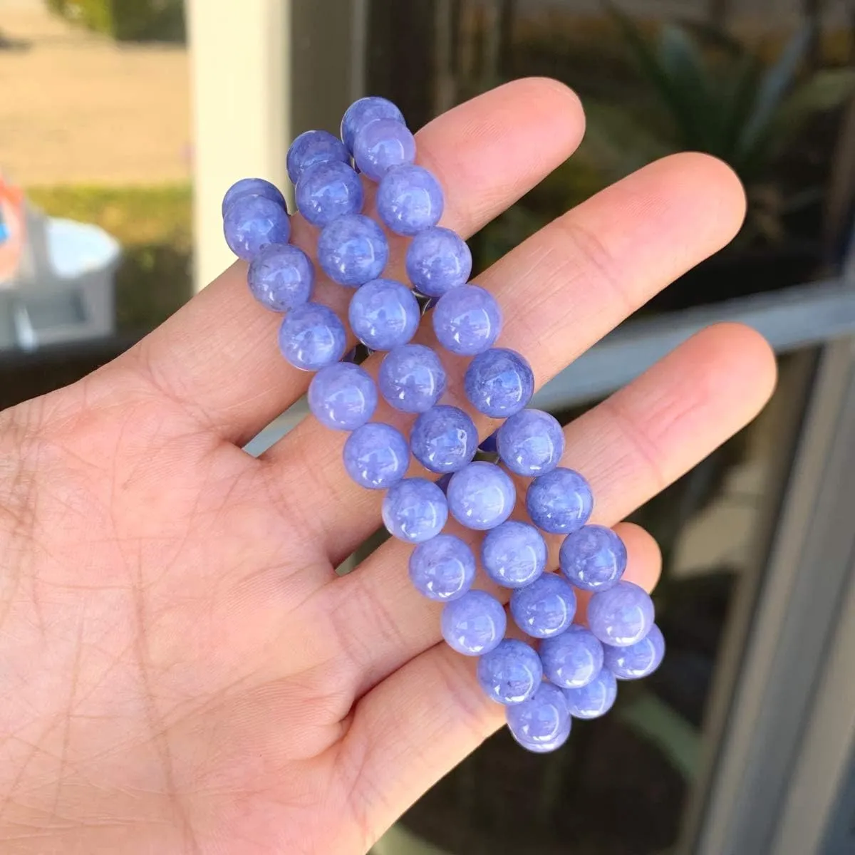 Adabele 1pc Natural Stretch Gemstone Bracelet 8mm (0.31") Bead 7 Inch to 8.5 inch Healing Crystal Energy Quartz Chakra Jewelry Women Men Birthday Gift