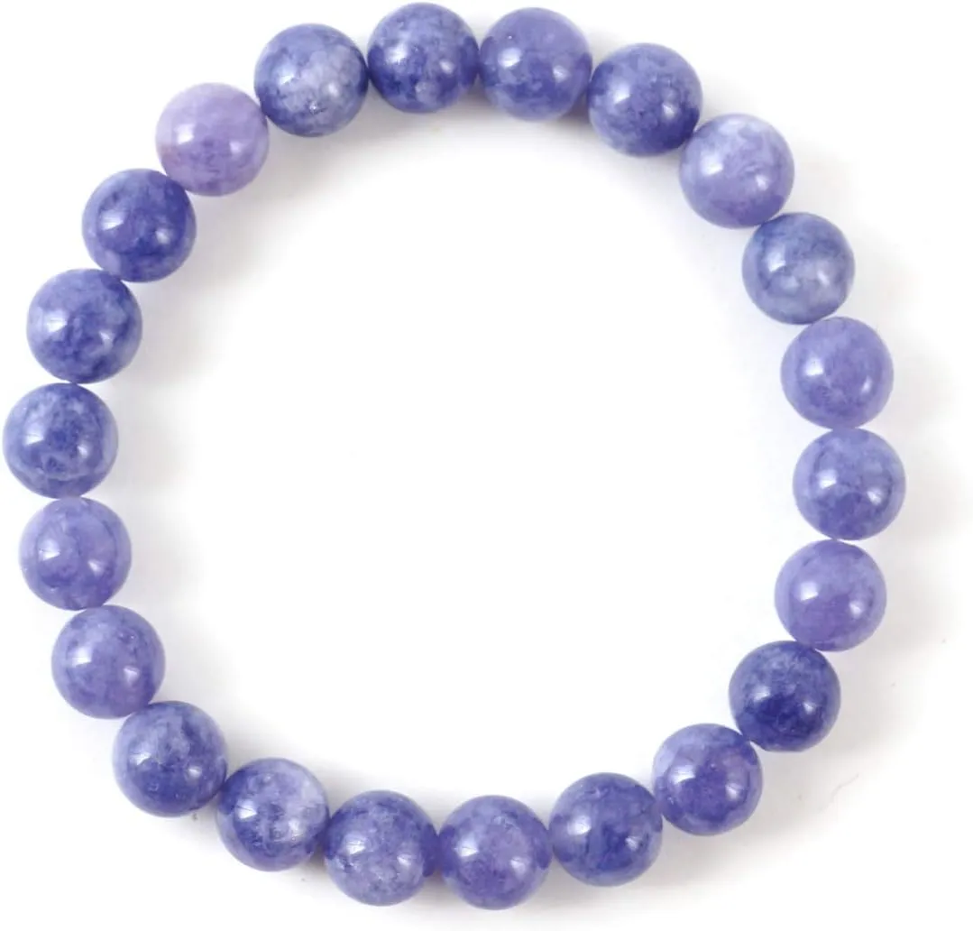 Adabele 1pc Natural Stretch Gemstone Bracelet 8mm (0.31") Bead 7 Inch to 8.5 inch Healing Crystal Energy Quartz Chakra Jewelry Women Men Birthday Gift