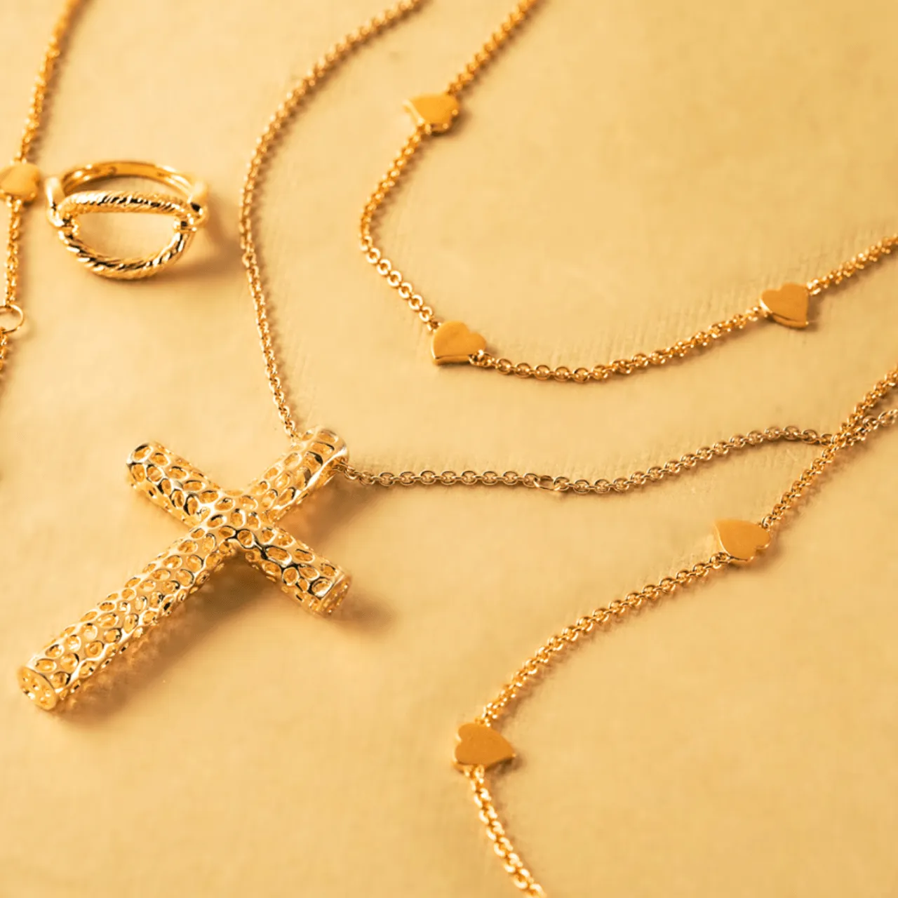 Amore Heart Station Necklace