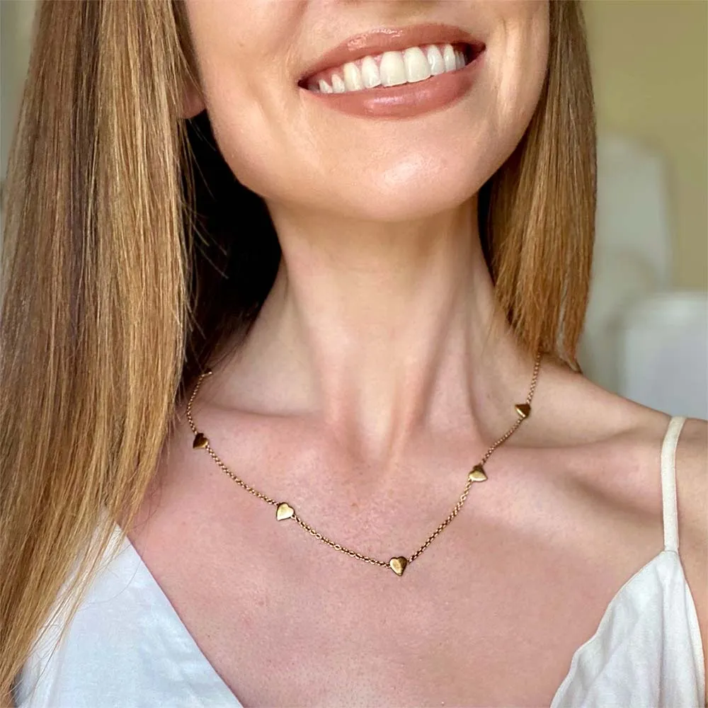 Amore Heart Station Necklace