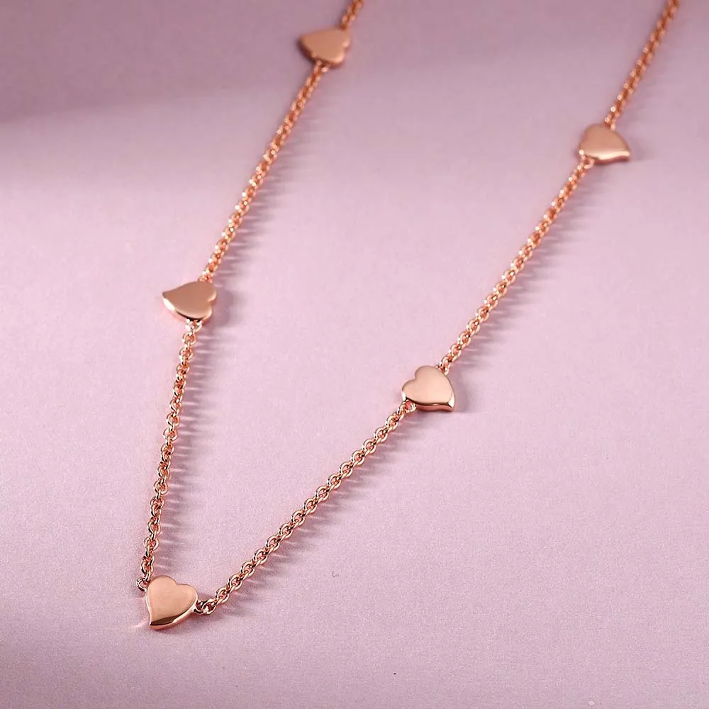 Amore Heart Station Necklace