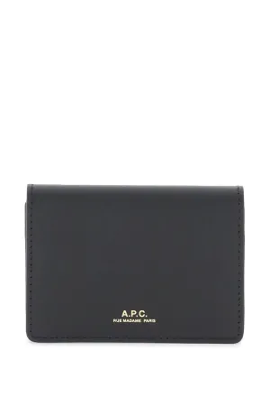 A.p.c. leather stefan card holder