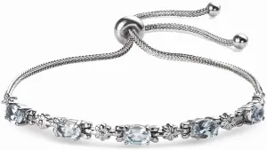 Birthstone Bracelets for Women - Charm Bolo Bracelet Adjustable Engagement Anniversary Wedding Promise Gemstone Jewelry Birthday Gifts