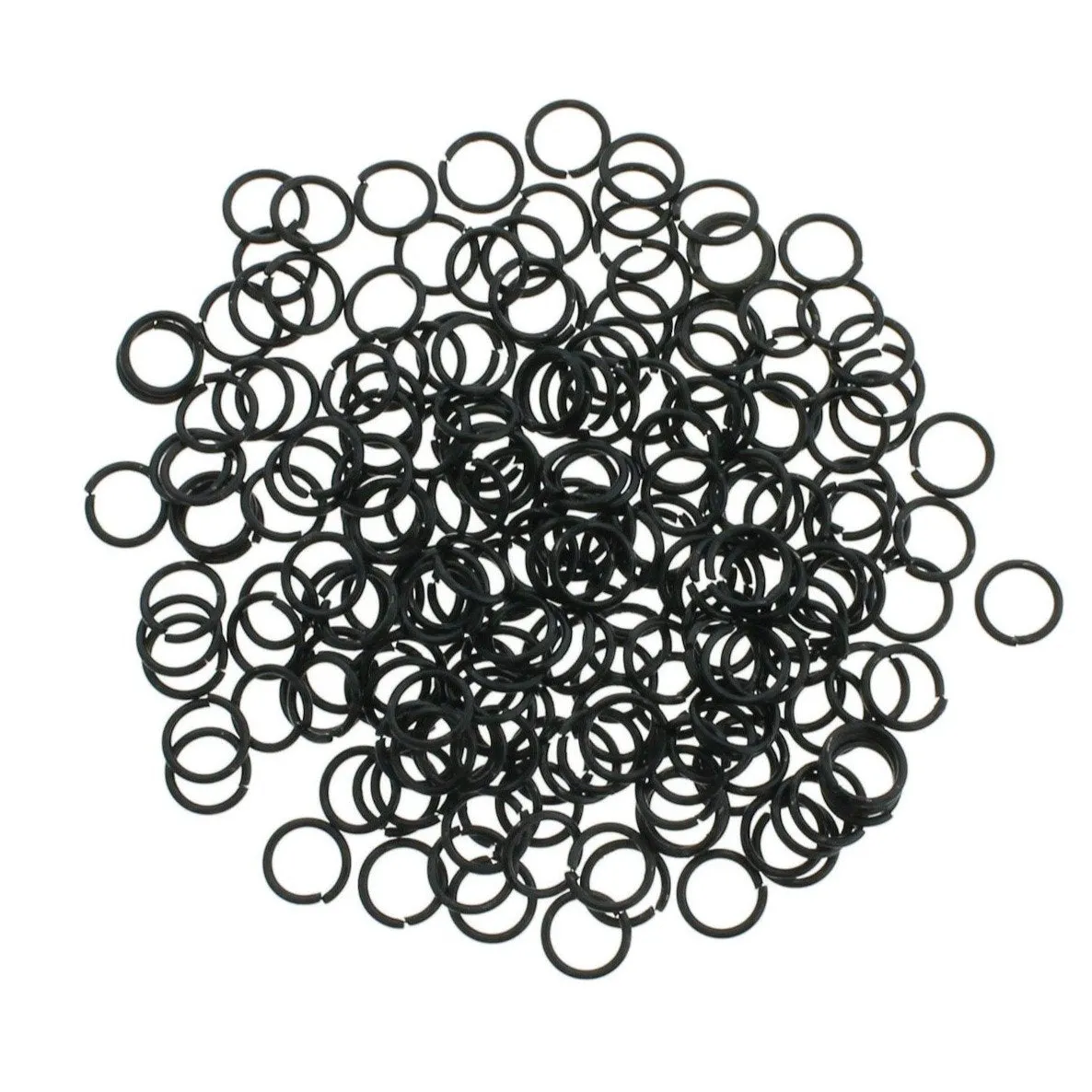 Black Jump Rings 6mm x 0.7mm - Open 21 Gauge - 1000 Rings - J268