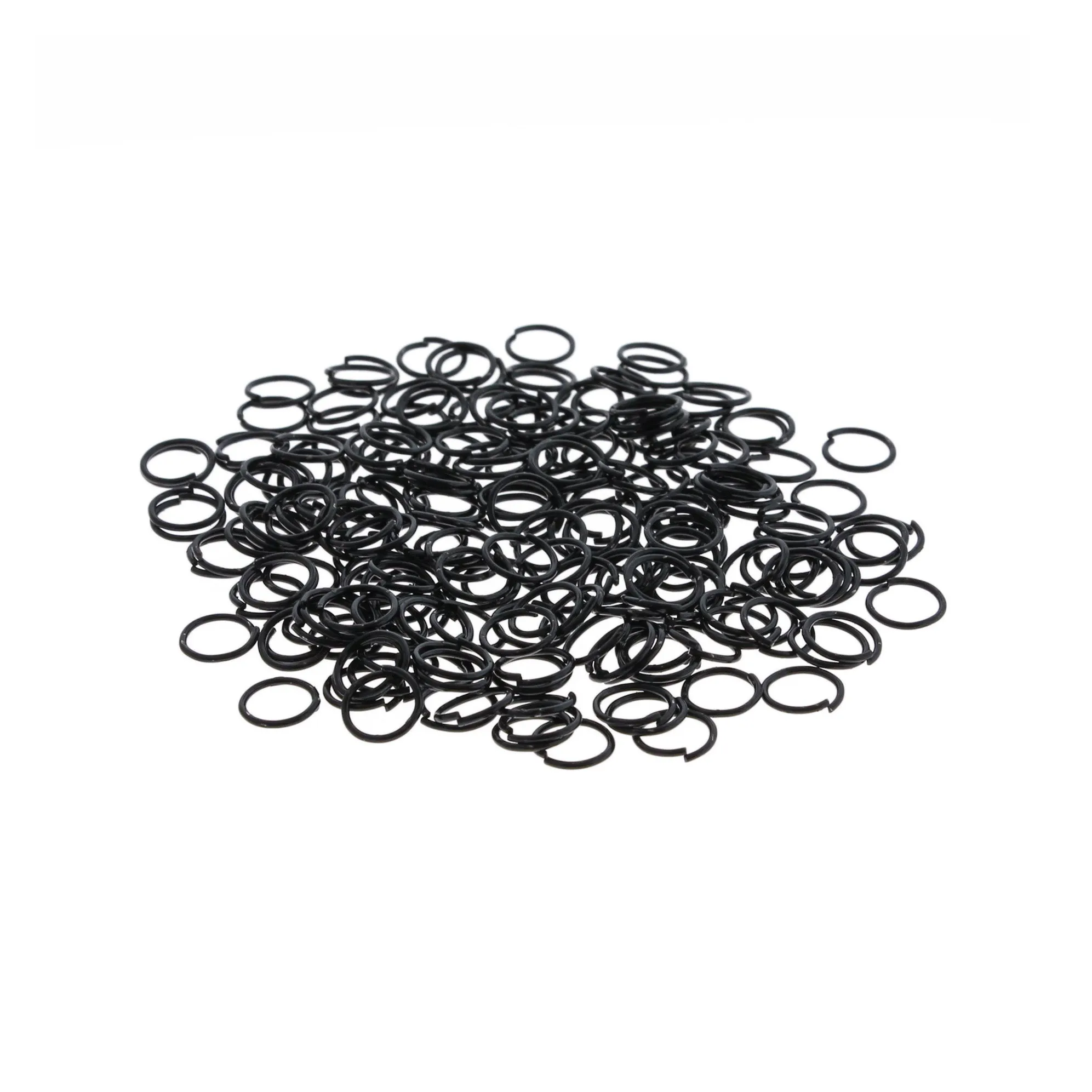 Black Jump Rings 7mm x 0.7mm - Open 21 Gauge - 200 Rings - J270