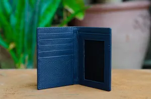 Black Leather Slim Wallet and Card Holder