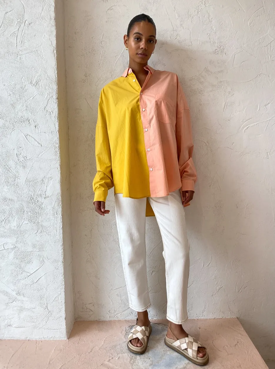 Blanca Henrietta Shirt in Mango Peach