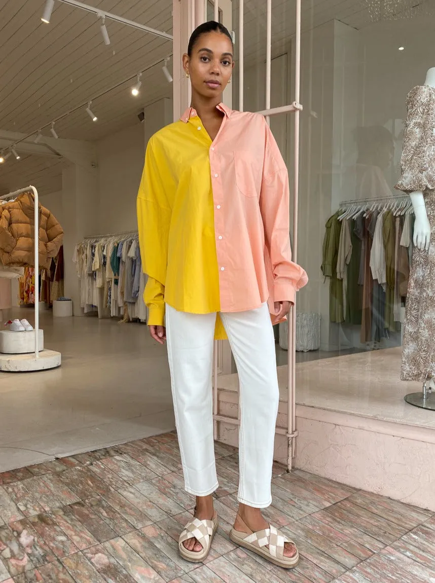 Blanca Henrietta Shirt in Mango Peach