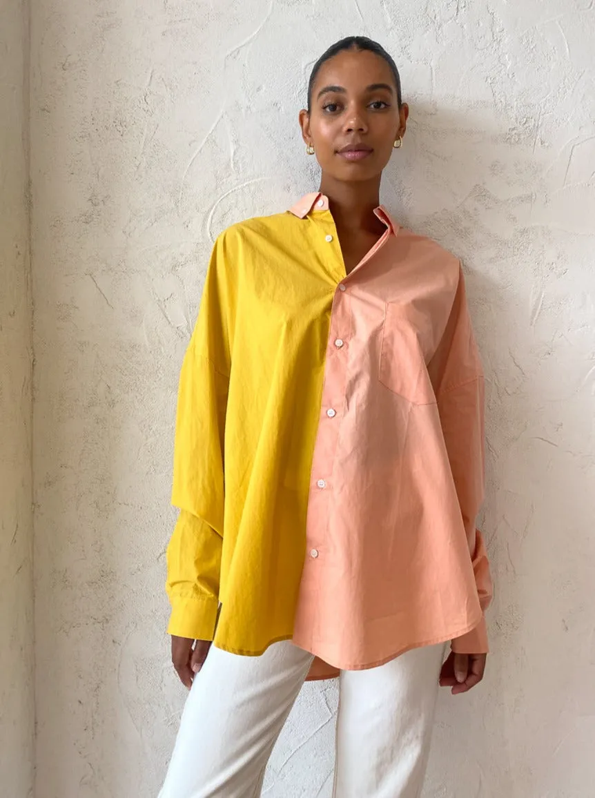 Blanca Henrietta Shirt in Mango Peach