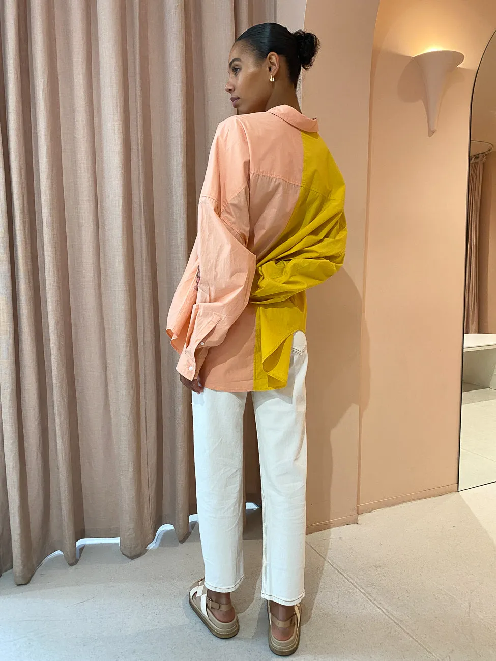 Blanca Henrietta Shirt in Mango Peach