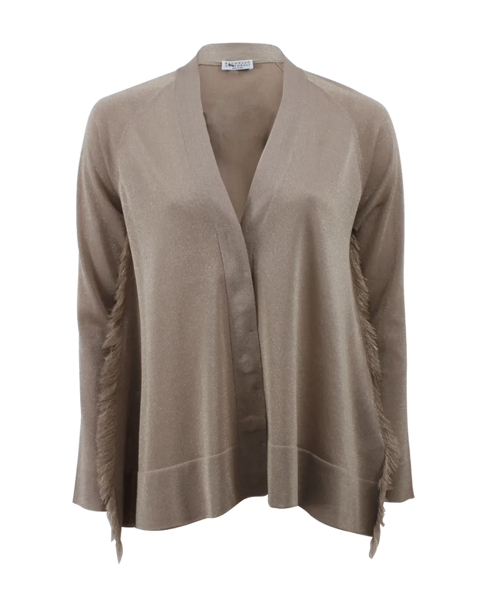 Cardigan With Fringe Detail