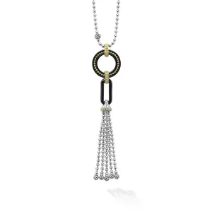 Ceramic Tassel Pendant on 34" Ball Chain