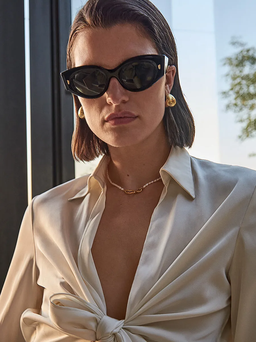 CGSN 9317 01 Black on Crystal sunglasses