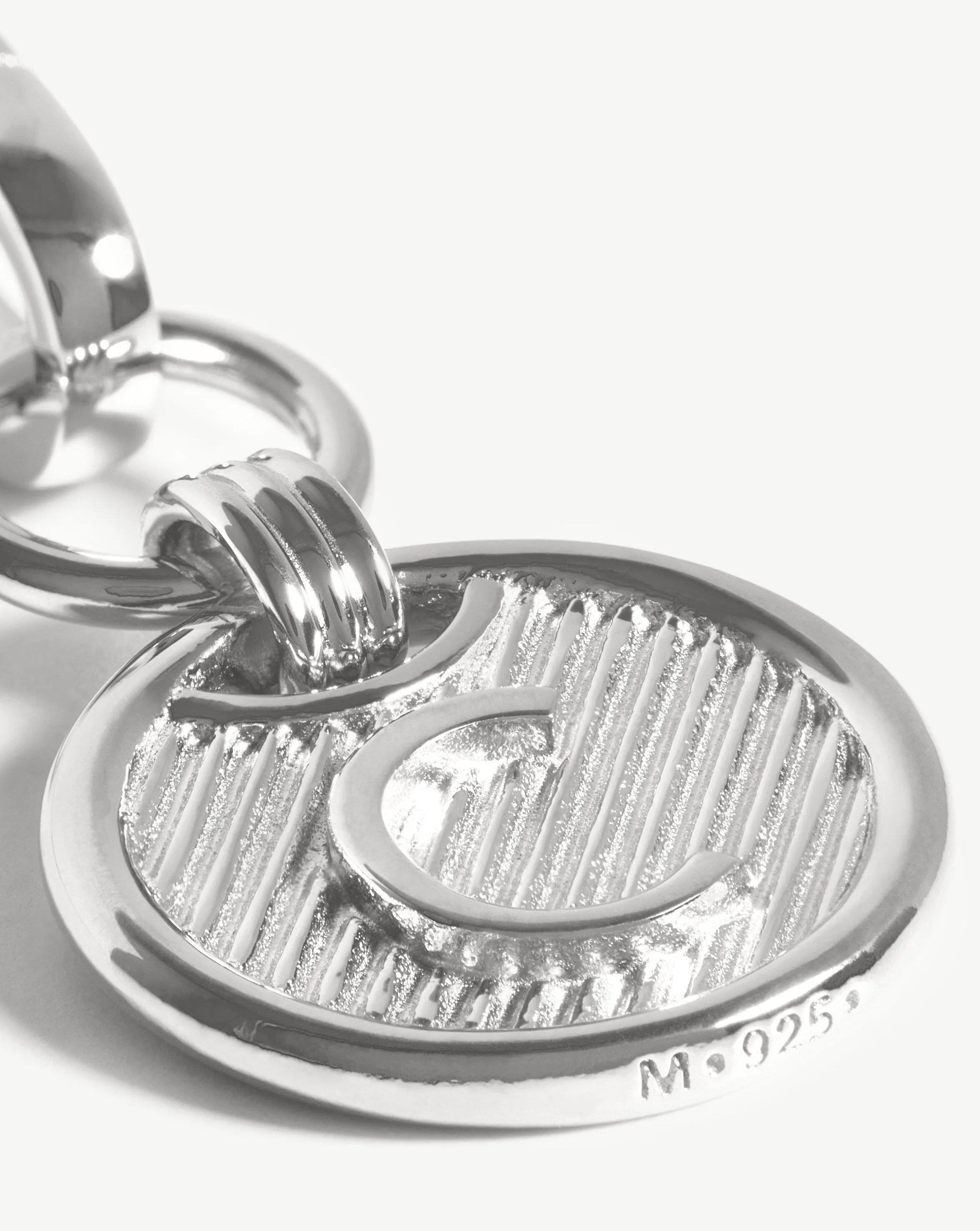Clip-On Initial Pendant - Initial C | Silver Plated