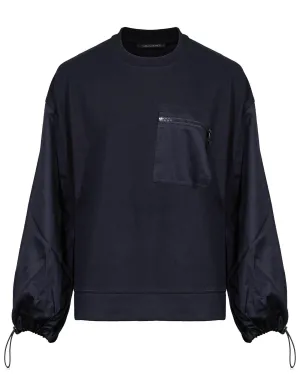 Contrast Detail Sweatshirt