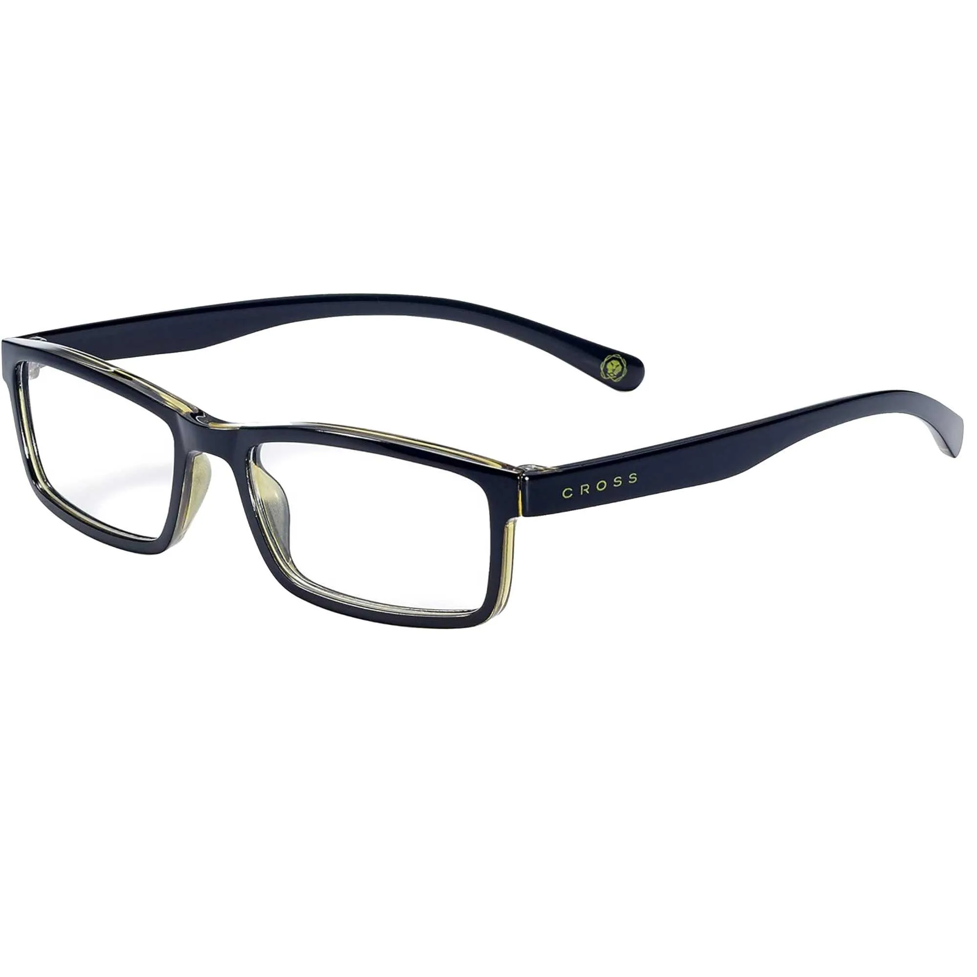 Cross Unisex Reading Glasses - Stanford Black Rectangular Frame,  2.50 | RD0190-1F