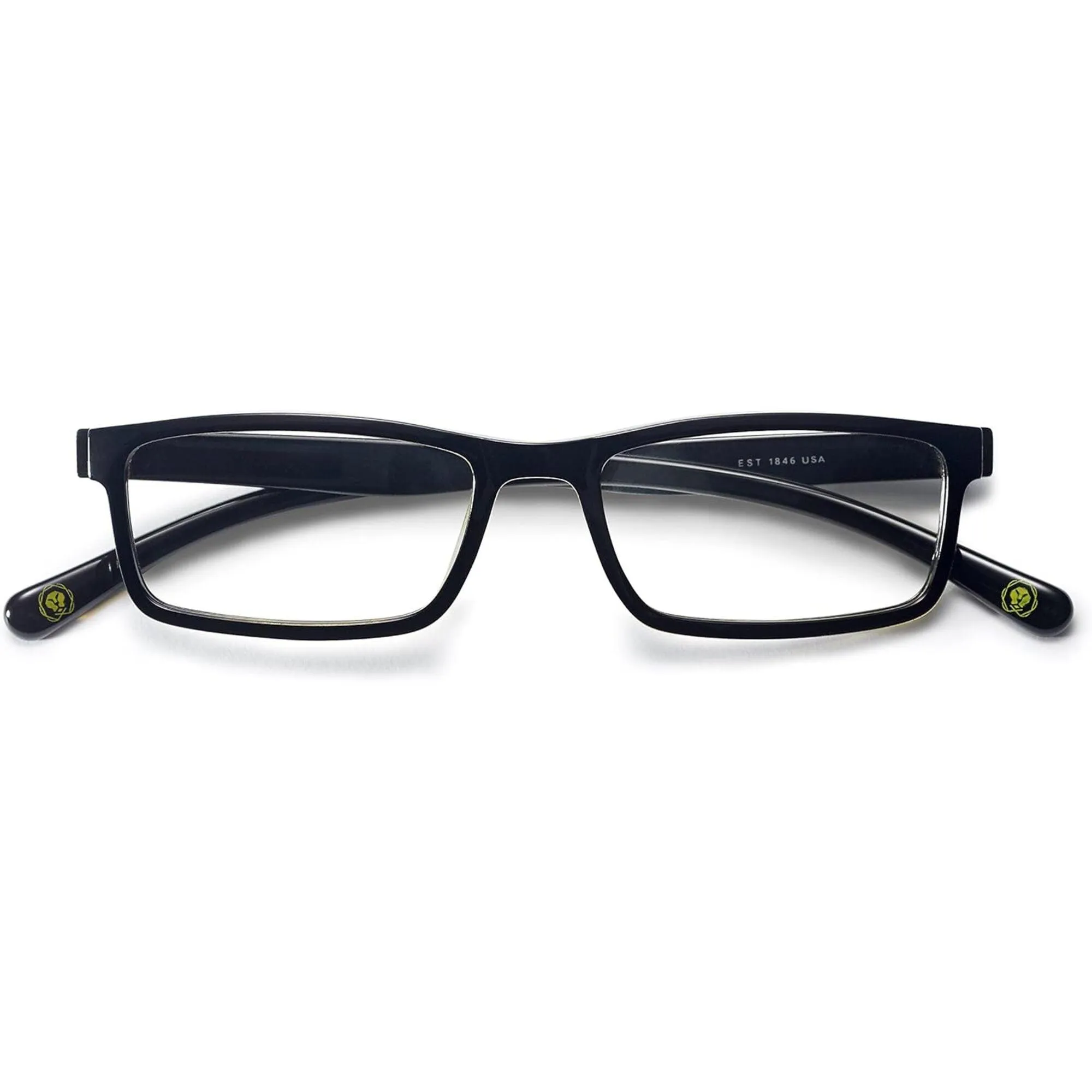 Cross Unisex Reading Glasses - Stanford Black Rectangular Frame,  2.50 | RD0190-1F