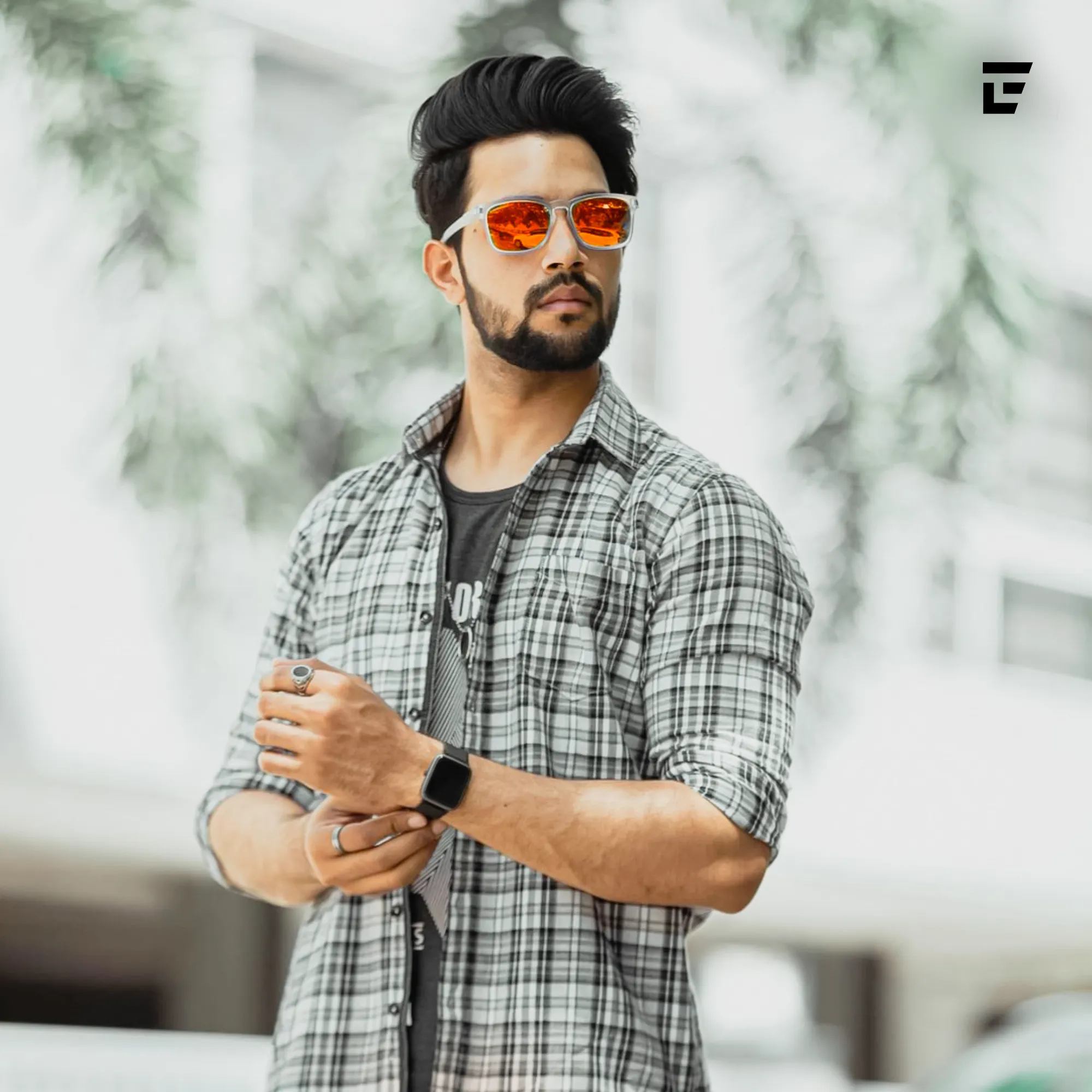 Crystal Orange Mirror  Power Sunglasses