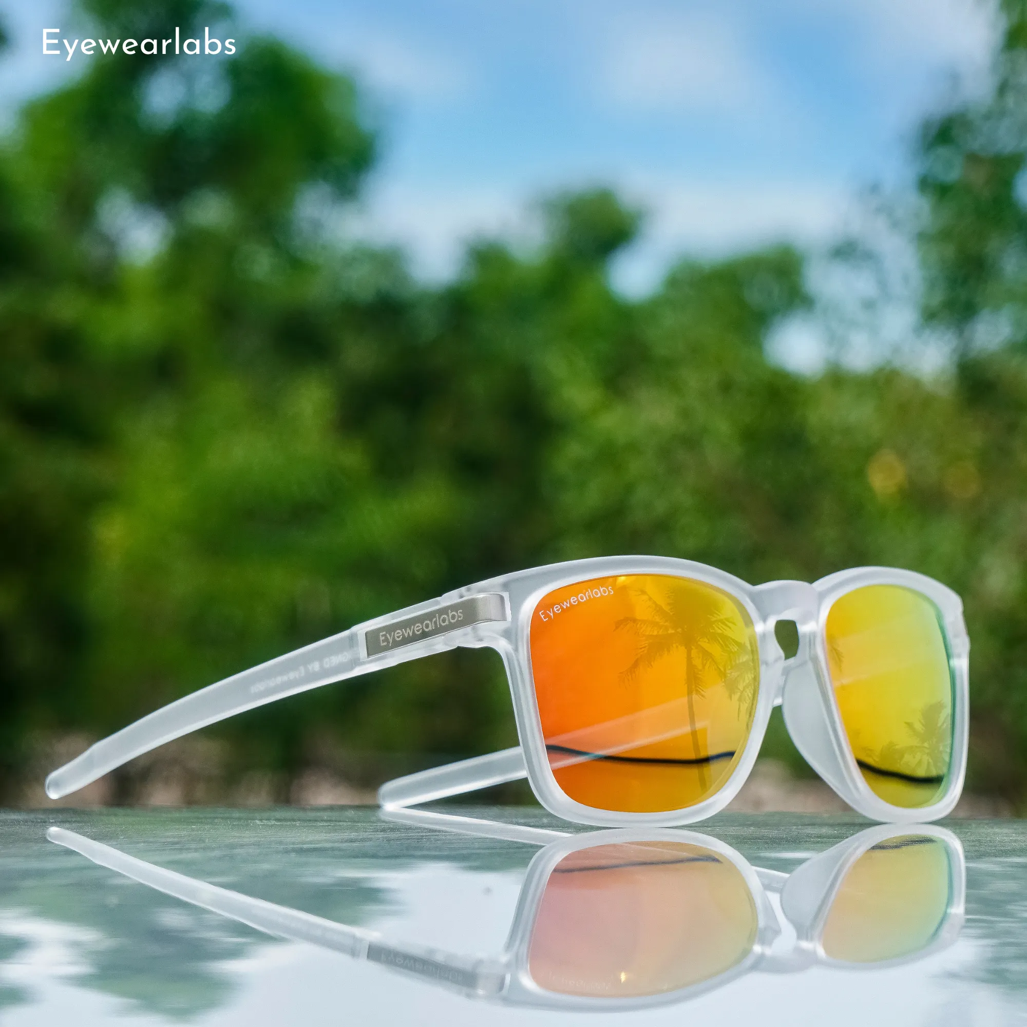 Crystal Orange Mirror  Power Sunglasses