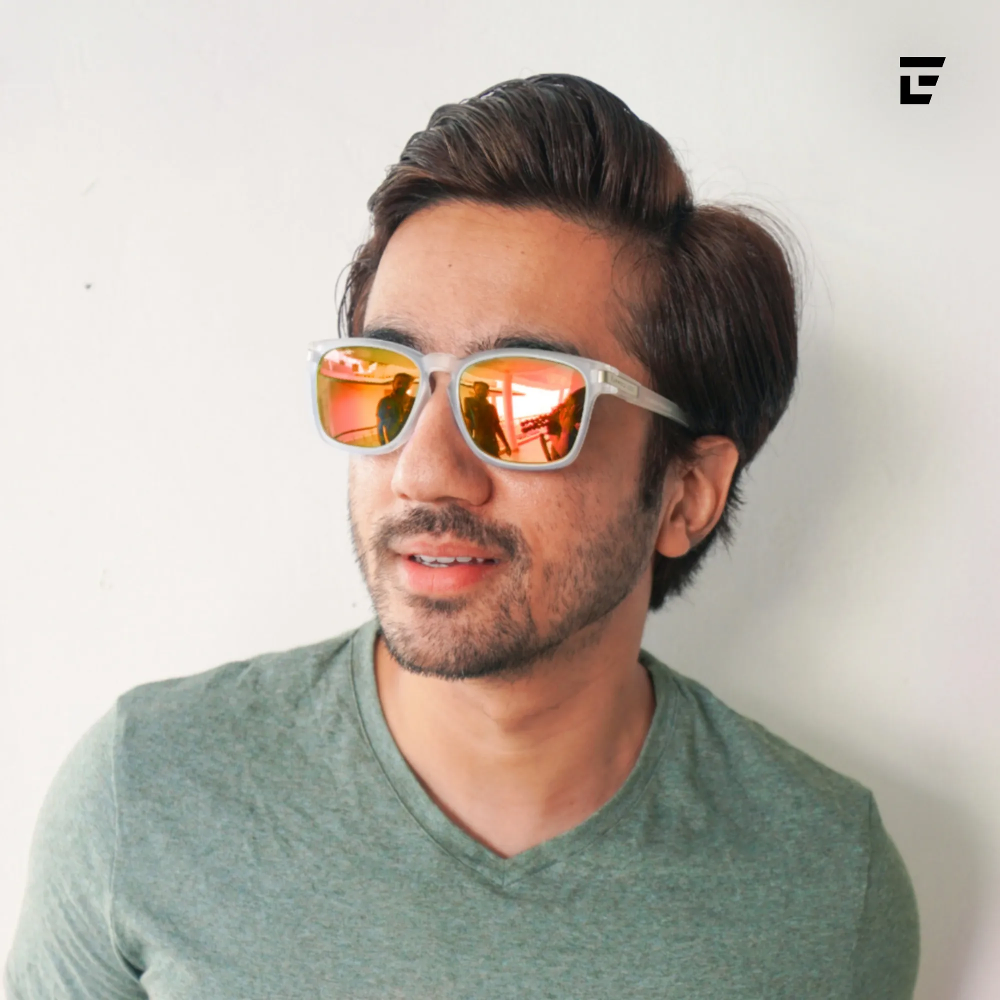 Crystal Orange Mirror  Power Sunglasses