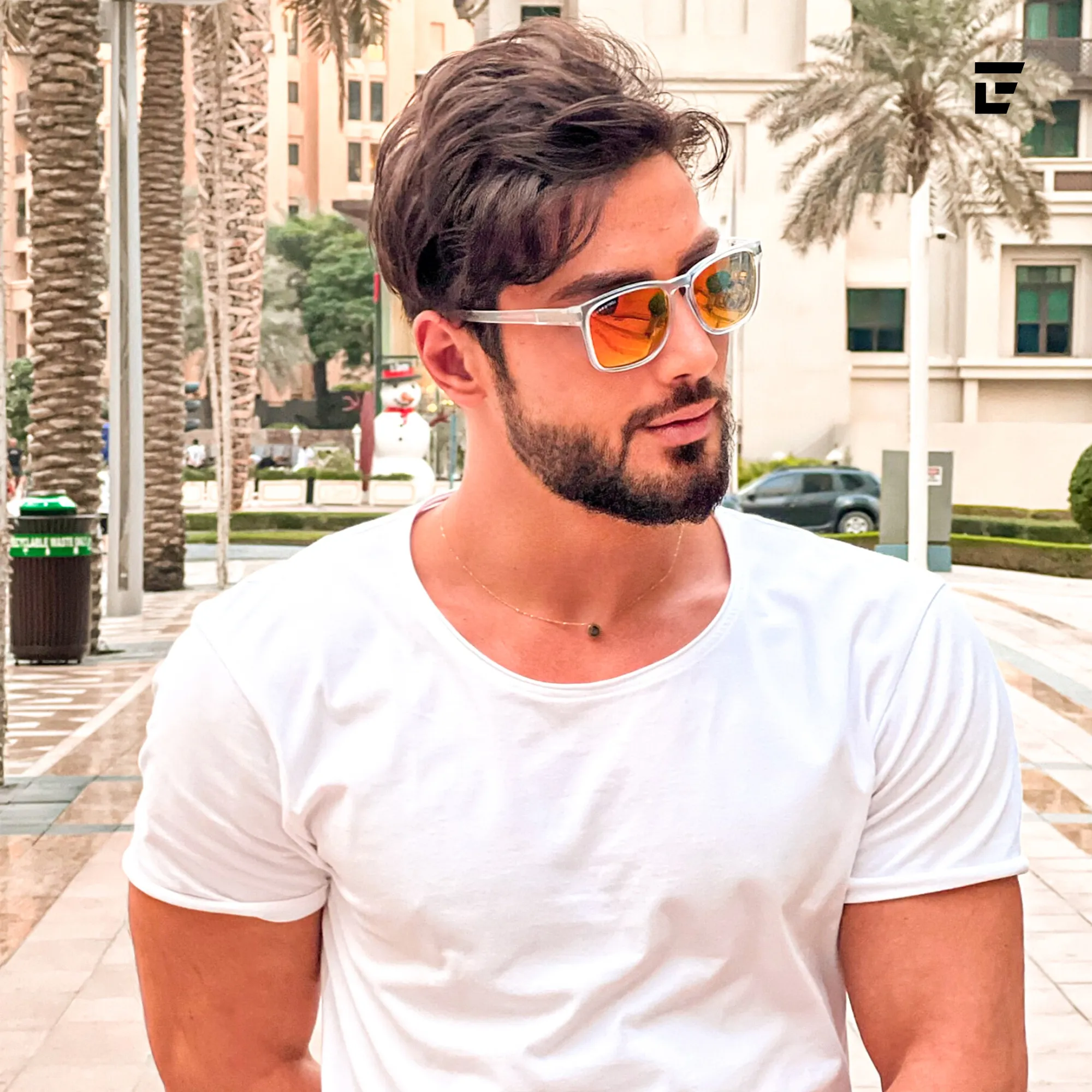 Crystal Orange Mirror  Power Sunglasses