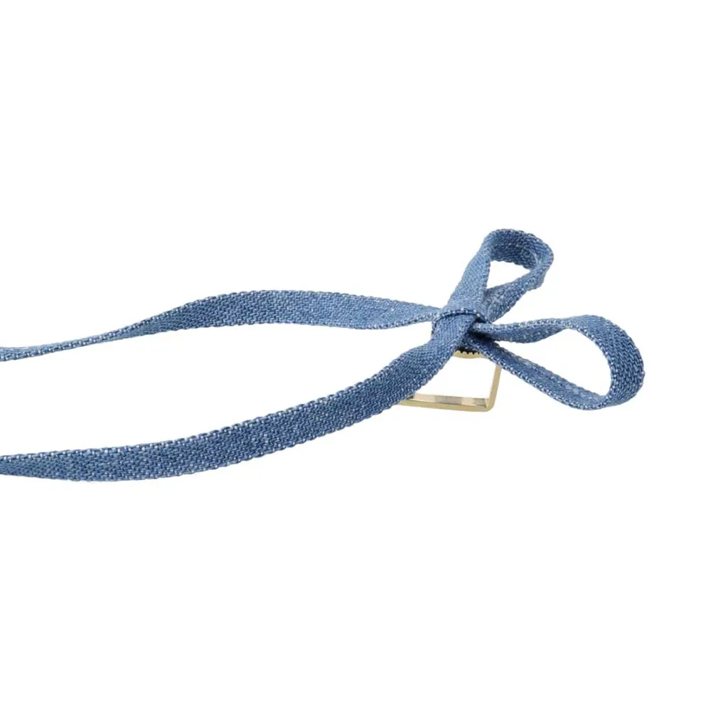 Denim Long Tail Bow Pony Hook