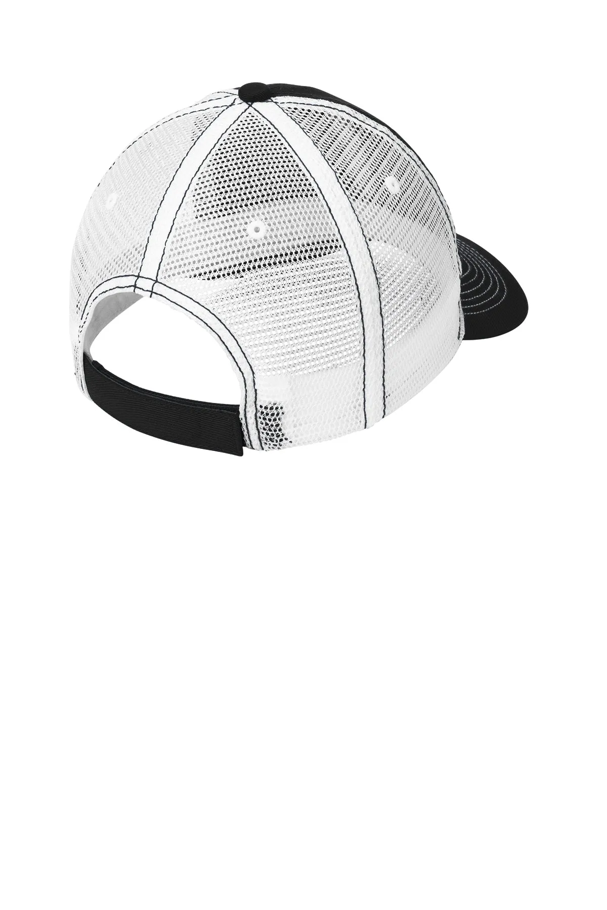 District Mesh Back Caps, Black/ White