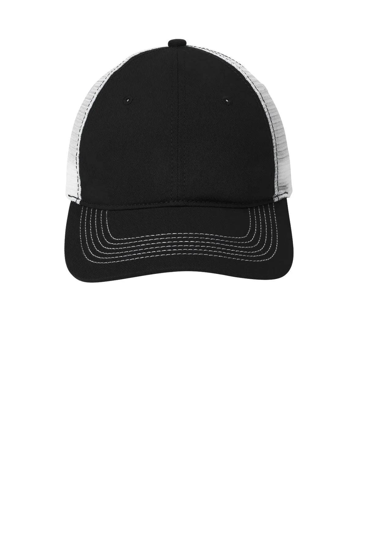 District Mesh Back Caps, Black/ White