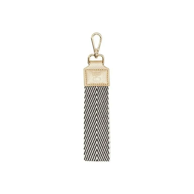 Elms   King - Wristlet - Black Chevron