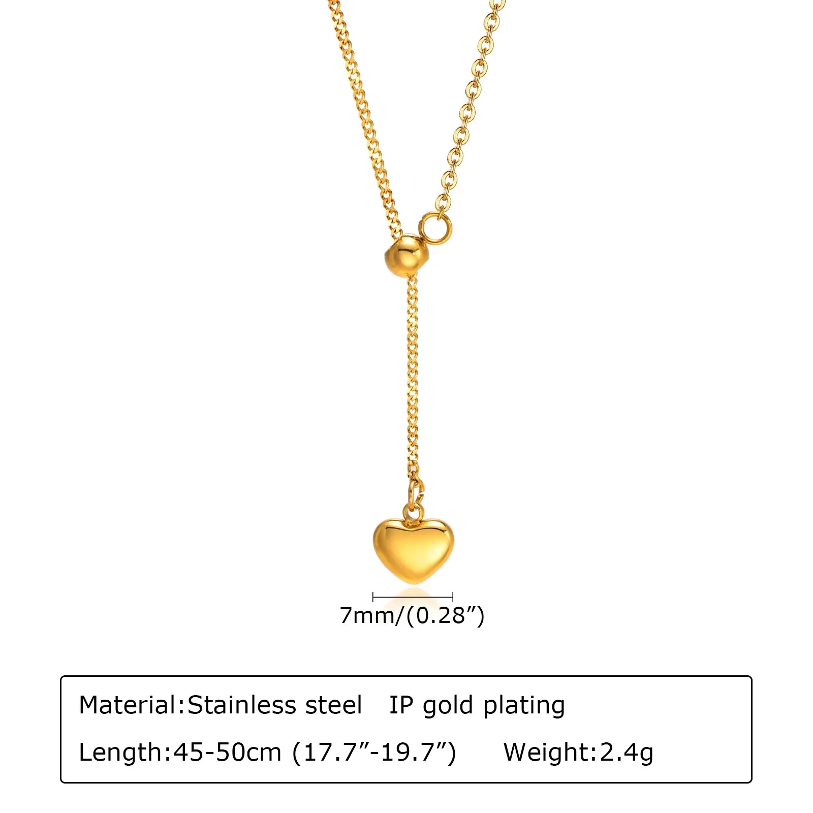 Gold Plated Lariat Necklace for Women, Double Layered Chic