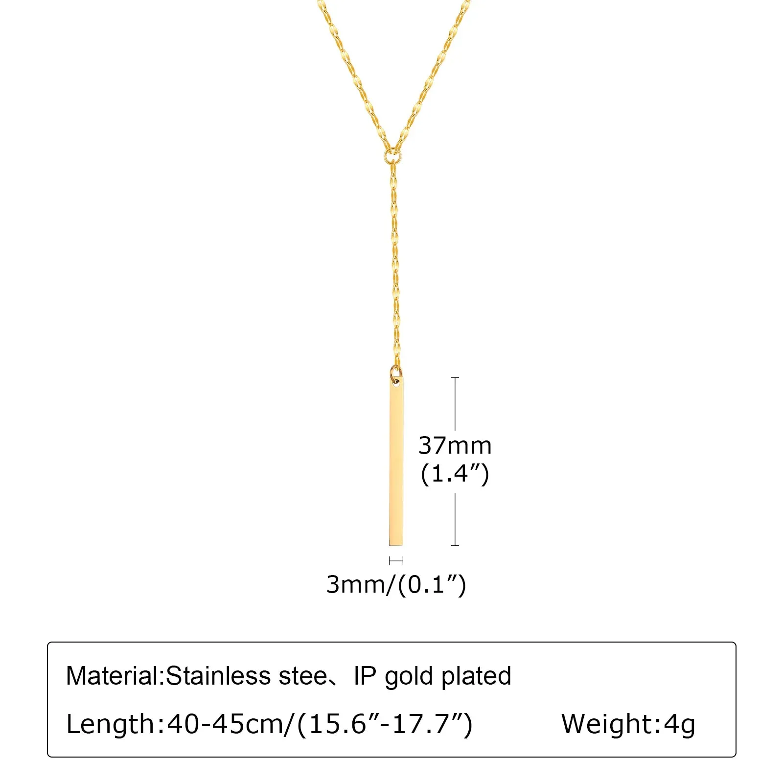Gold Plated Lariat Necklace for Women, Double Layered Chic