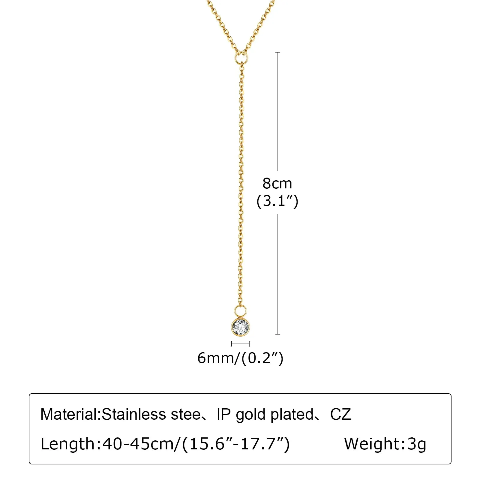 Gold Plated Lariat Necklace for Women, Double Layered Chic